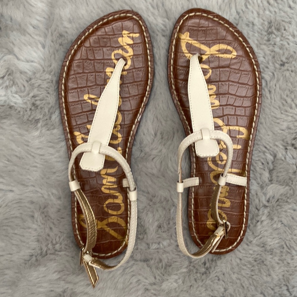SAM EDELMAN Cream Sandals size 5.5